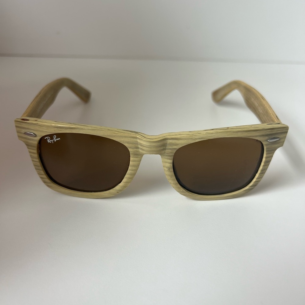 Ray-Ban Wayfarer Wooden Sunglasses. Excellent Condition - Picture 2 of 7
